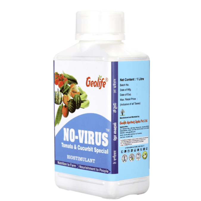 Geolife No Virus Tomato & Cucurbit - Organic Virucide for Viral Disease Protection | Enhances Growth & Yield