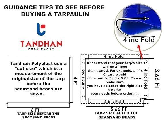 Tandhan Ecopaulin 150 gsm Tarpaulin Sheet Cross Laminated 15*18 ft