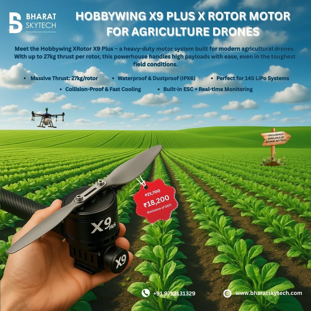 Hobbywing X9 Plus X Rotor Motor with CW Propeller Combo For Drones