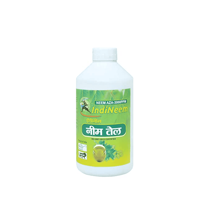 IndiNeem Oil 1500 ppm neem Oil for Plant I1 Liter | Water Soluble. Neem Oil for Plants Insects Spray. Effective Pesticide for Gardens, Crops.Good for Plant Heath.