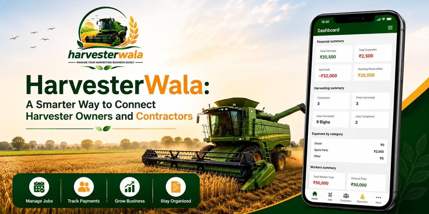 Introducing HarvesterWala: A Smarter Way to Connect Harvester Owners and Contractors