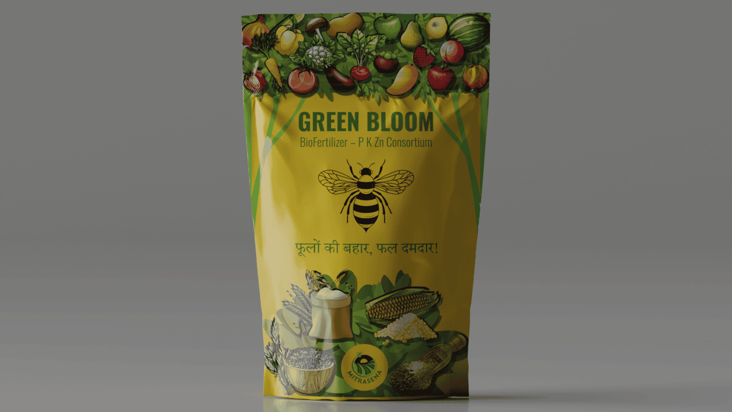 Green Bloom BioFertilizer (100g) | Enhanced P-K-Zn Consortium for Optimal Plant Growth