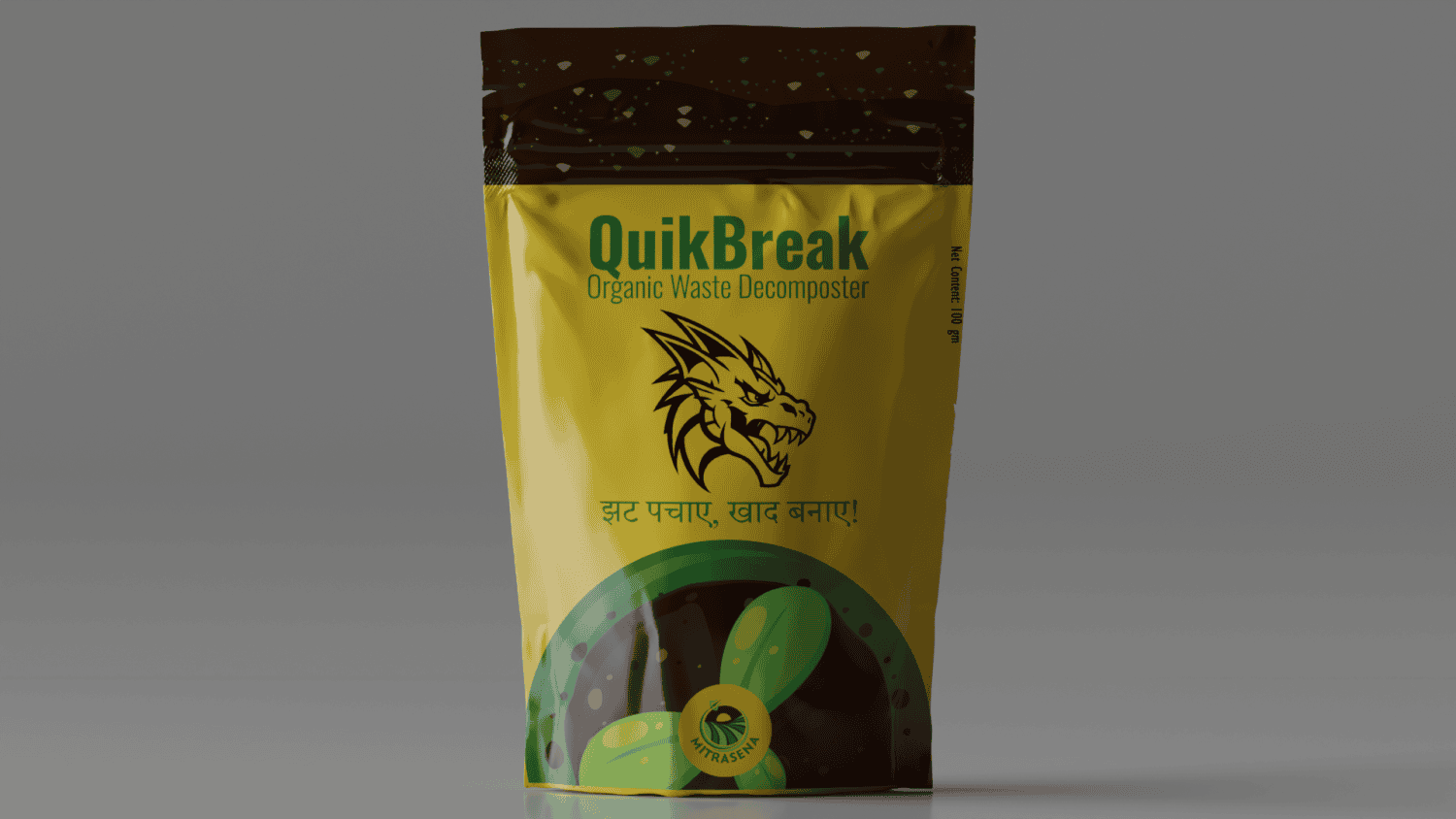 QuikBreak Organic Waste Decomposer - 100g Packaging
